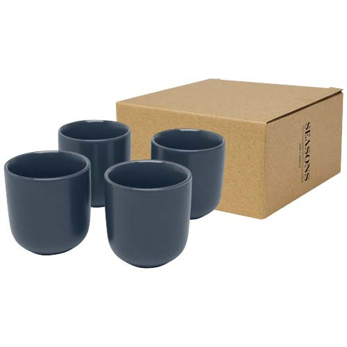 4 Tasses expresso publicitaires 90 ml Male Bleu hale